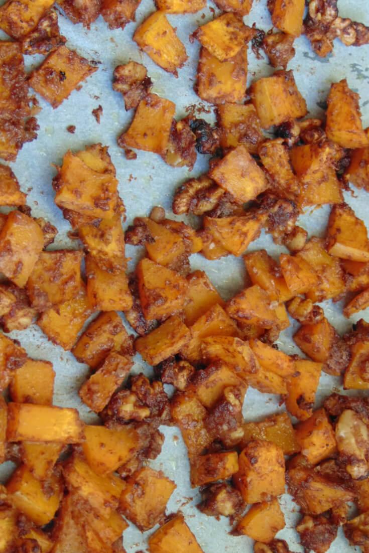 nueces caramelizadas al horno con calabaza sin azucar