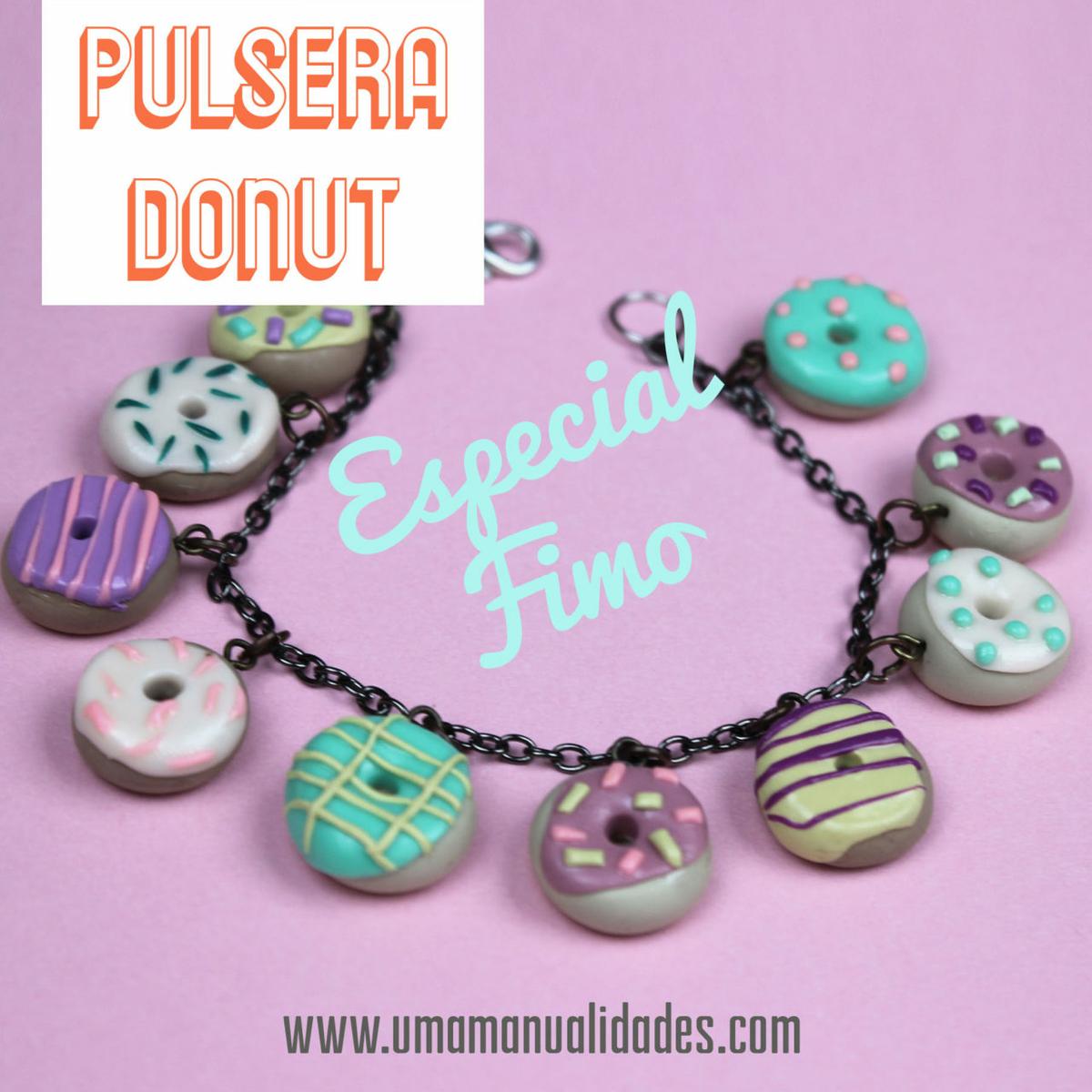 pulsera de donuts de fimo