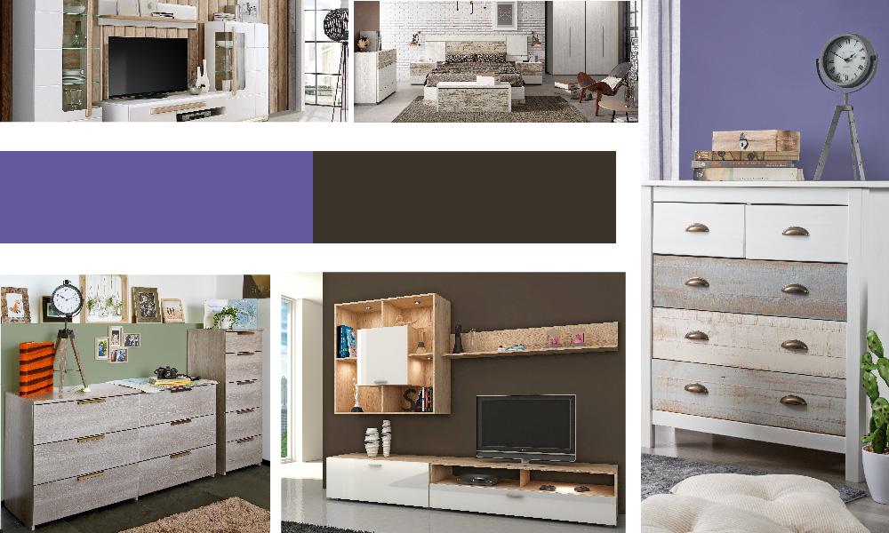 Consigue equilibrio con el morado y marrón