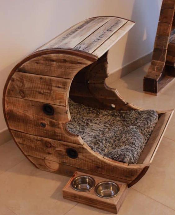 muebles de palets para mascotas