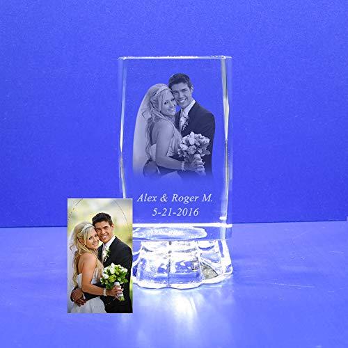 Custom Photo (12 PCS) Personalize Laser Engraving Favors Like Baptism, Wedding, First Communion, Mi Bautizo, Sweet 16, Quinceañera, Mis 15 Años, Comunión, Graduation, School & Church Events (4"H)