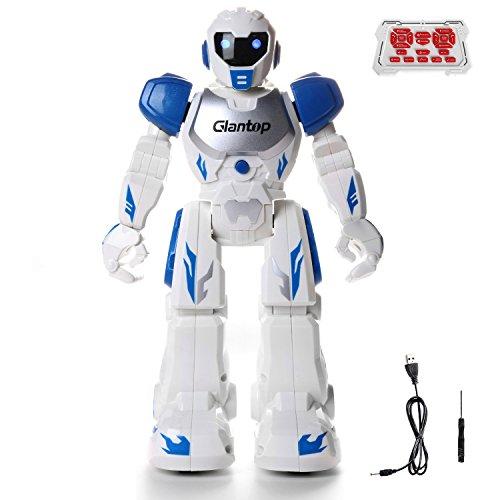 Glantop Remote Control RC Robots Interactive Walking Singing Dancing Smart Programmable Robotics for Kids Boys Girls (Blue)