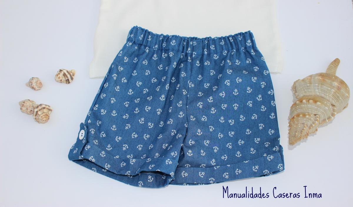 Manualidades Caseras Inma_ Conjunto marinero anclas_ Pantalón