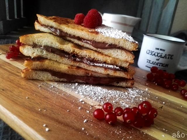 Tostadas francesas con chocolate