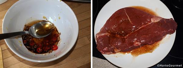 Ensalada tailandesa de fideos y ternera paso 2