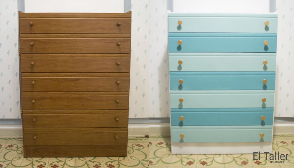 antes despues renovar cómoda