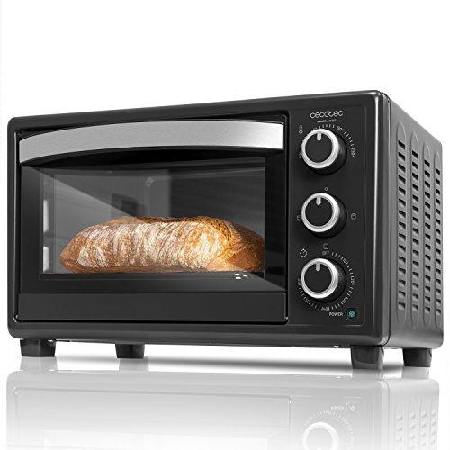 Cecotec Horno Eléctrico de sobremesa Multifunción. 23 litros de Capacidad. Equipado con luz Interior y Puerta con Doble Cristal. 1500 W. Bake&Toast 550