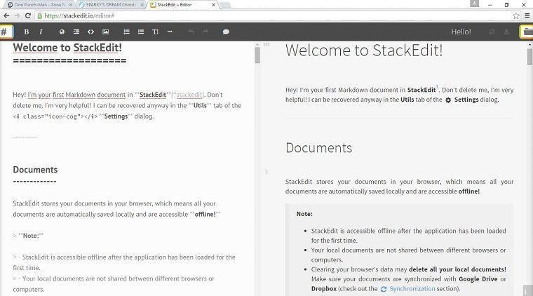 Mejores procesadores de texto online gratis internet sin instalar programas aplicaciones Word processor Google Docs Zoho Stack Edit Write URL Hemingway Draft