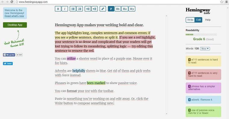 Mejores procesadores de texto online gratis internet sin instalar programas aplicaciones Word processor Google Docs Zoho Stack Edit Write URL Hemingway Draft