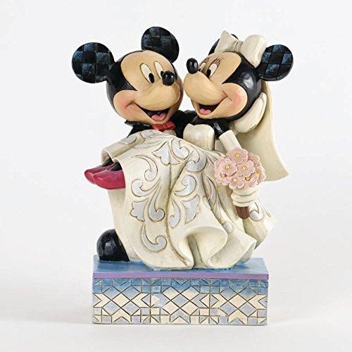 Disney Traditions by Jim Shore Mickey and Minnie Mouse Cake Topper Stone Resin Figurine, 6.5”
