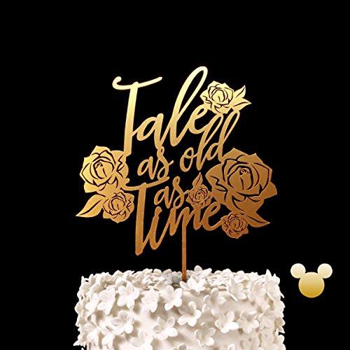 Tale As Old As Time Wedding Cake Topper - Beauty and the Beast Keepsake Wedding Cake Toppers, Disney Wedding Cake Topper