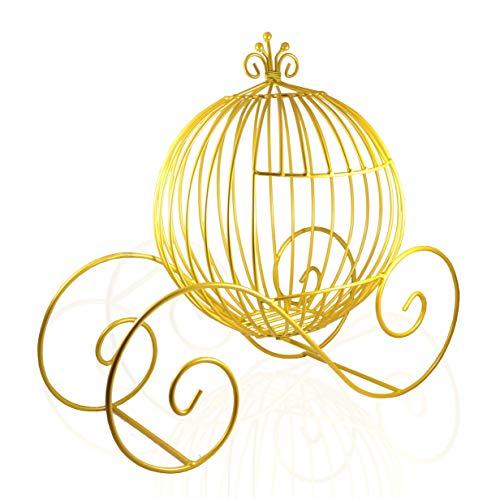 Craft and Party Cinderella Carriage Centerpiece for Wedding, Party and Any Special Occasion. (Medium in Gold Color)