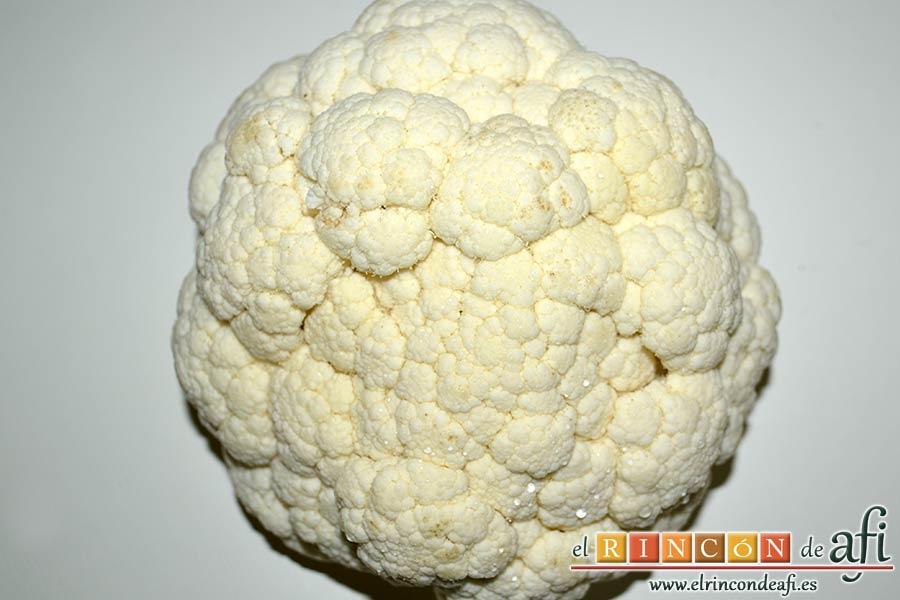 Delicias de coliflor, lavar bien la coliflor