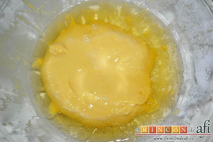 Delicias de coliflor, agregar la cerveza