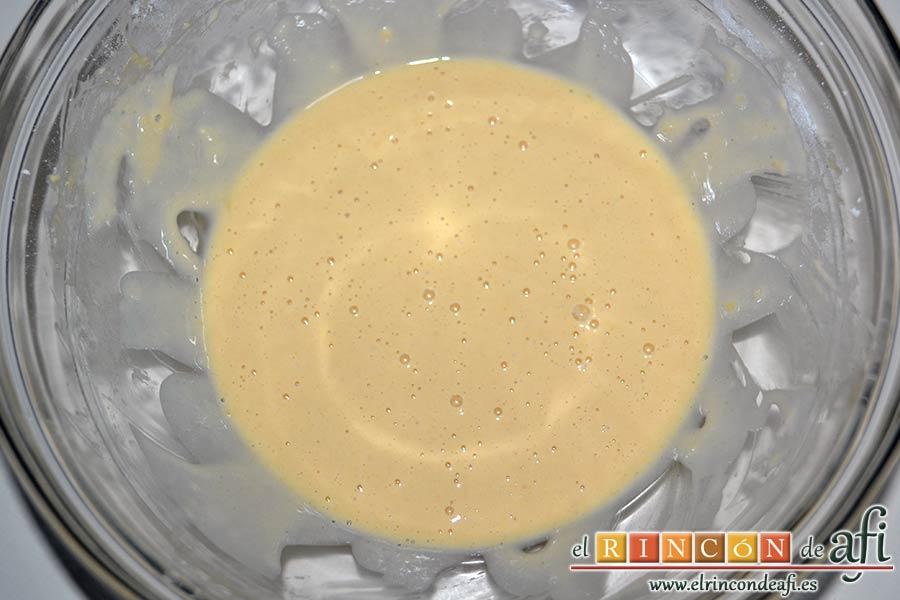 Delicias de coliflor, batir de nuevo bien