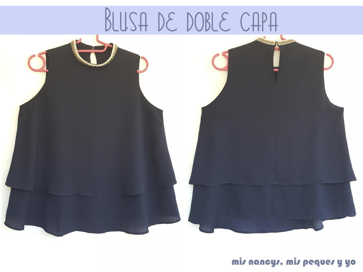 mis nancys, mis peques y yo, blusa de doble capa para mujer
