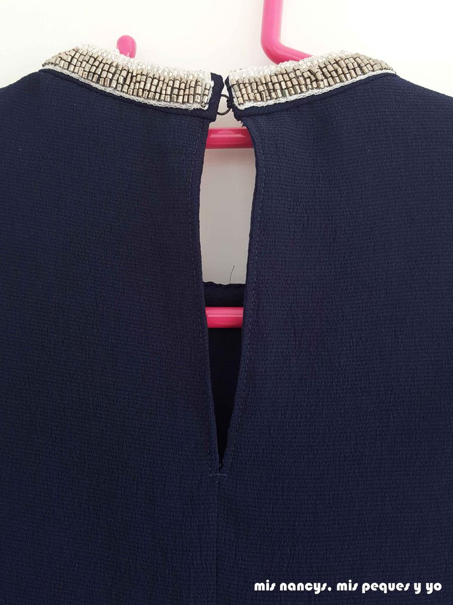 mis nancys, mis peques y yo, blusa de doble capa para mujer, detalle abertura trasera