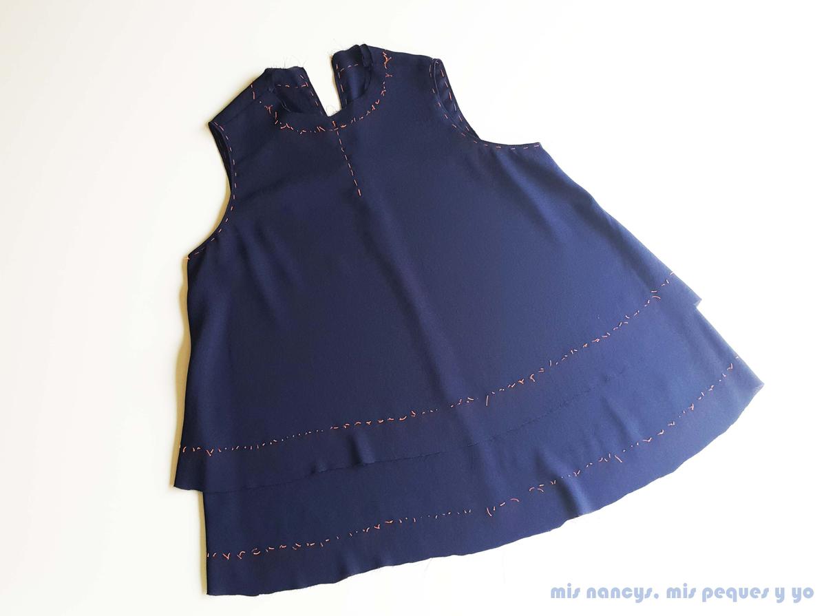mis nancys, mis peques y yo, blusa de doble capa para mujer, hilvanando