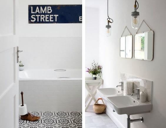 decoralinks | white bathroom with some vintage details 