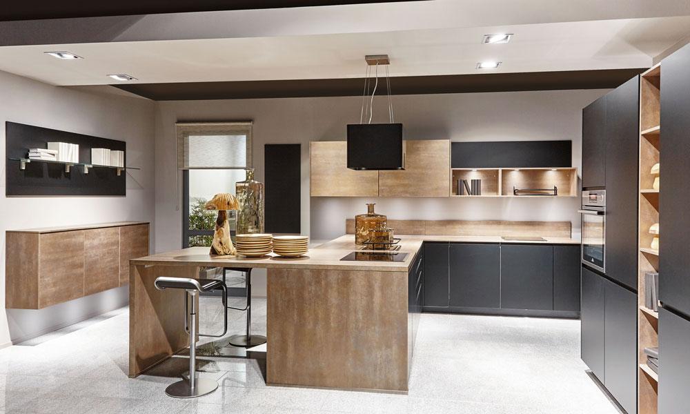 Metal y madera como elementos estrella en el estilo industrial Cocina Conforama