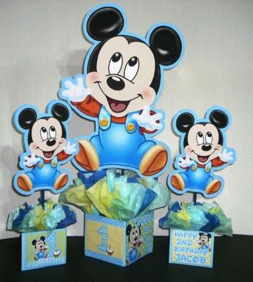 Primer Cumpleaños Centro de mesa Celebracion de 1año  Invitaciones de  cumpleaños de minnie mouse, Recuerdo de cumpleaños, Cumpleaños de mickey  mouse