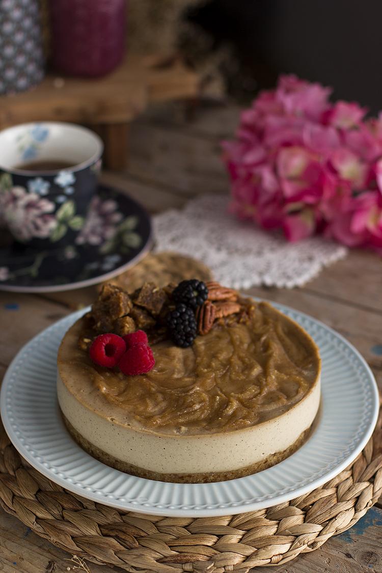 Cheesecake vegano de manzana receta fácil y saludable