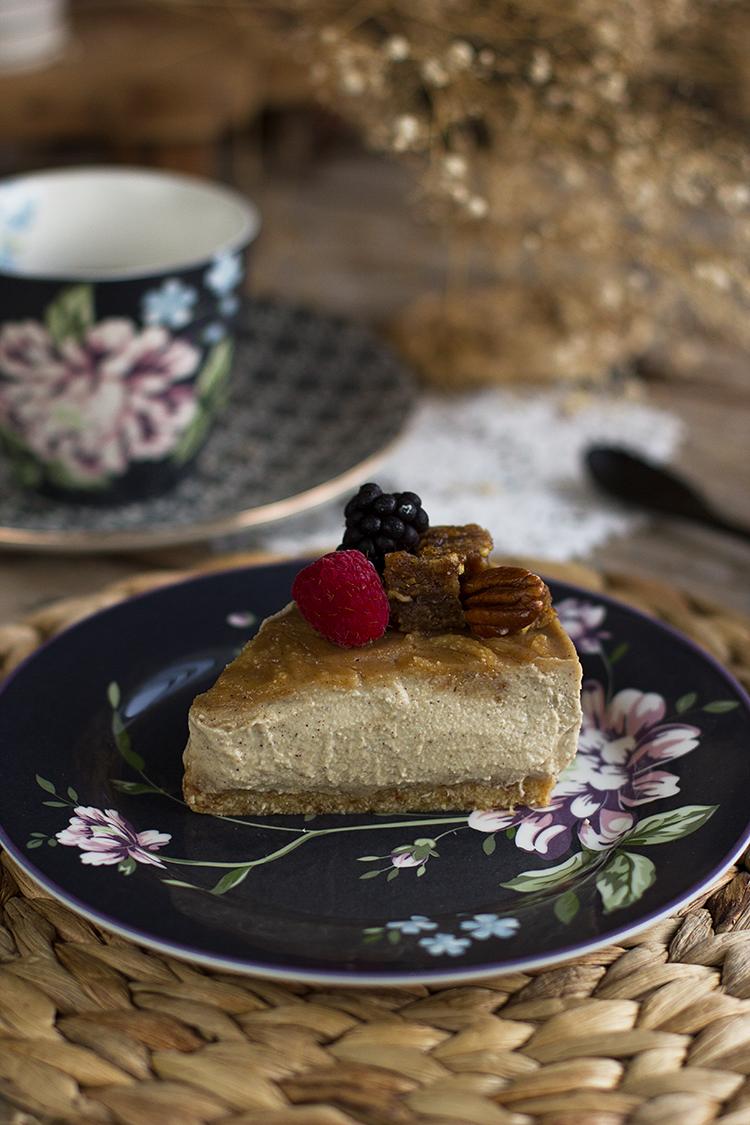 Cheesecake vegano de manzana receta fácil y saludable