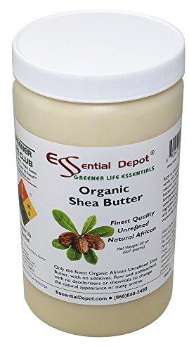 Shea Butter - 32 Oz. - 2 lbs - Organic - Premium Unrefined - In resealable HDPE Jar