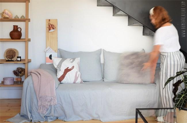 CAMBIO DE ESTILO DE UN SOFA CLASICO