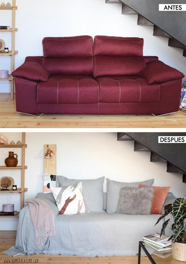 CAMBIO DE ESTILO DE UN SOFA CLASICO