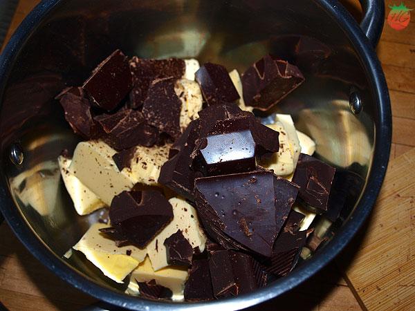 Brownie de chocolate con nueces paso 1