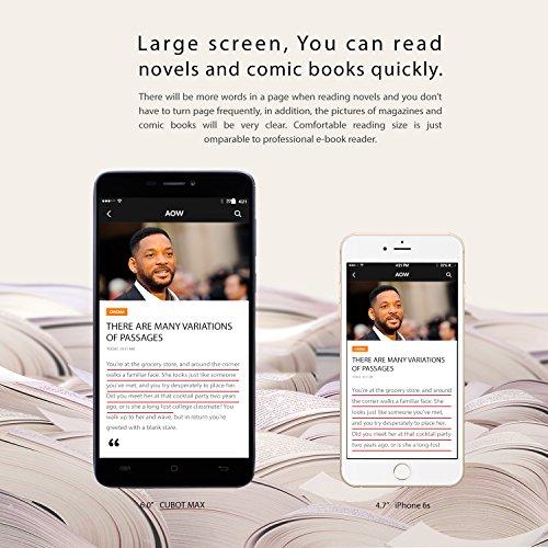CUBOT Max - Smartphone Libre 4G Android 6.0, (Pantalla táctil 6.0