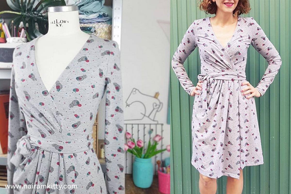 vestido cruzado burda