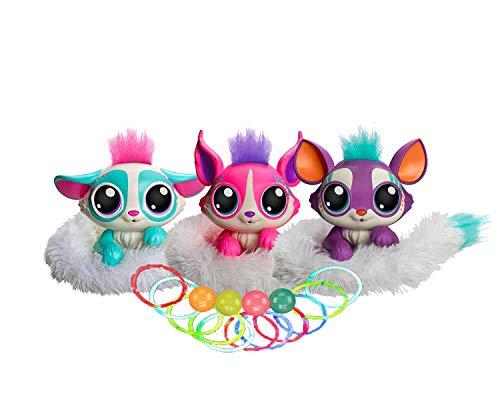 Lil Gleemerz Mattel Doll Complete Set, Blue, Pink, Purple Glow Sticks 12 Pieces 4 Bouncy Balls