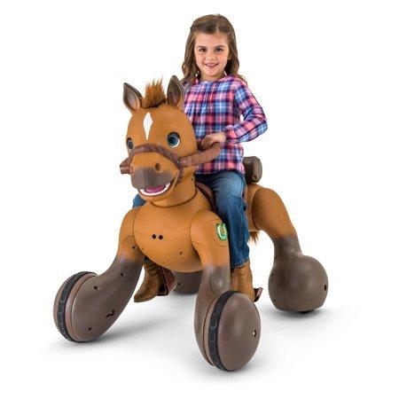 Adorable,Fun and Exciting 12-Volt Rideamals Scout Pony Interactive Ride-On Toy,With Over 100 Unique Sounds and Movements,Including a Special Dance,Brown,Makes a Great Gift