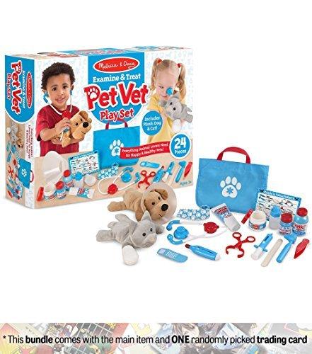 Melissa & Doug Examine & Treat Pet Vet: Playset + 1 Scratch Art Mini-Pad Bundle (#08520)