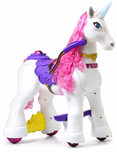 Feber My Lovely Unicorn 12V Ride On –Electric Vehicle- My Unicorn Electronic Pet & Long Pink Hair- Girl 3-7 Years