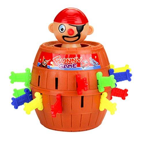 SYUDY Pirate Barrel Game, Pirate Funny Barrel Novelty Toy Bucket Lucky Stab Toys Game, Adult Kids Pirate Bucket Tricky Toy Party Game