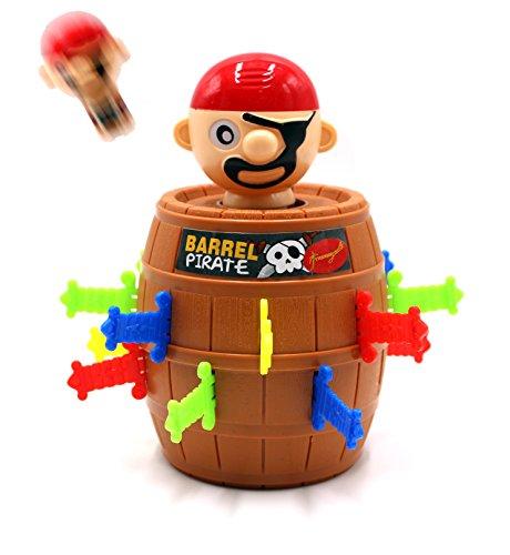 FIVOENDAR Pirate Funny Barrel Novelty Toy Bucket for Kids and Adults Lucky Stab Toys Game with Breathtaking Curious and Interesting - Great Size for Travel Party Gathering (Cool New)