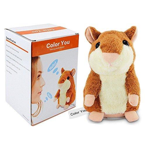 Color You Talking Hamster Repeats What You Say Electronic Pet Talking Plush Toy