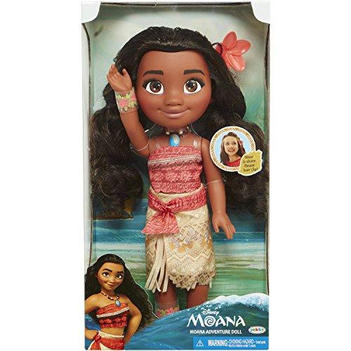 14" Disney Moana - Adventure Doll - Moana is Dressed in Her Iconic Outfit and Necklace From the Film, with Accessories to Match.