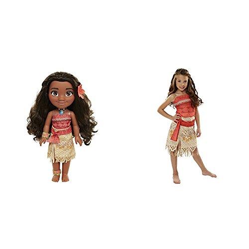 Disney Moana Adventure Doll - 14 Inches with Disney Moana Girls Adventure Outfit Bundle
