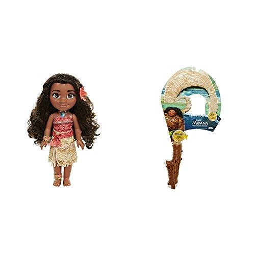 Disney Moana Adventure Doll - 14 Inches with Disneys Moana Mauis Magical Fish Hook Bundle