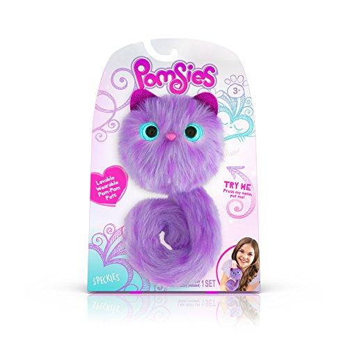 Pomsies Speckles Plush Interactive Toys, Purple/Lavender