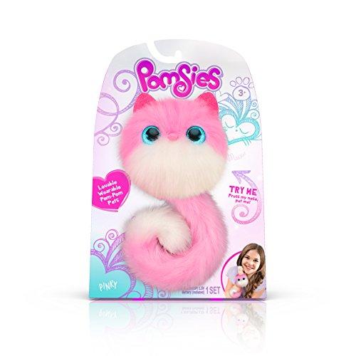 Pomsies Pinky Plush Interactive Toys, Pink/White