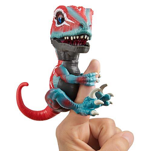 Untamed Raptor - Series 2- by Fingerlings - Mutant (Red and Blue) - Interactive Collectible Dinosaur - by WowWee