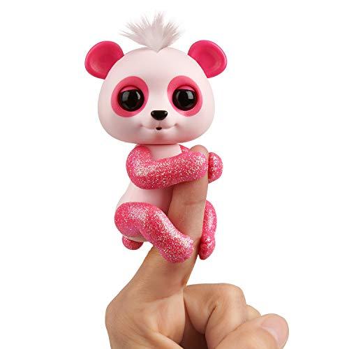 WowWee Fingerlings Glitter Panda - Polly - Interactive Collectible Baby Pet, Pink