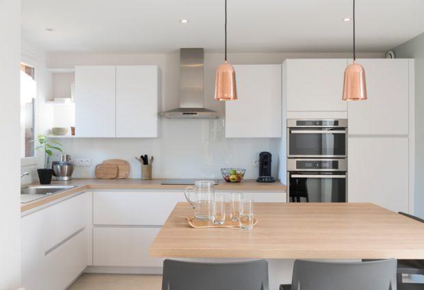 lamparas cobre cocina