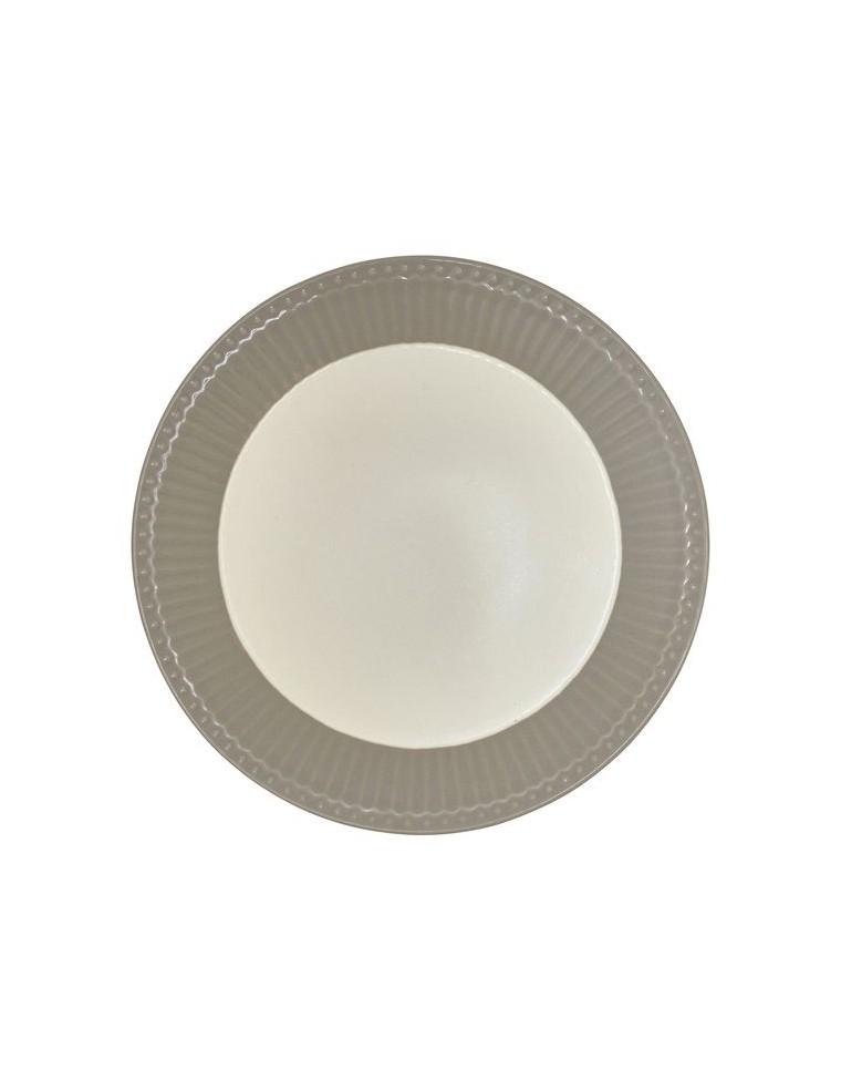 PLATO DE CERÁMICA DE 23 CM ALICE WARM GREY GREEN GATE