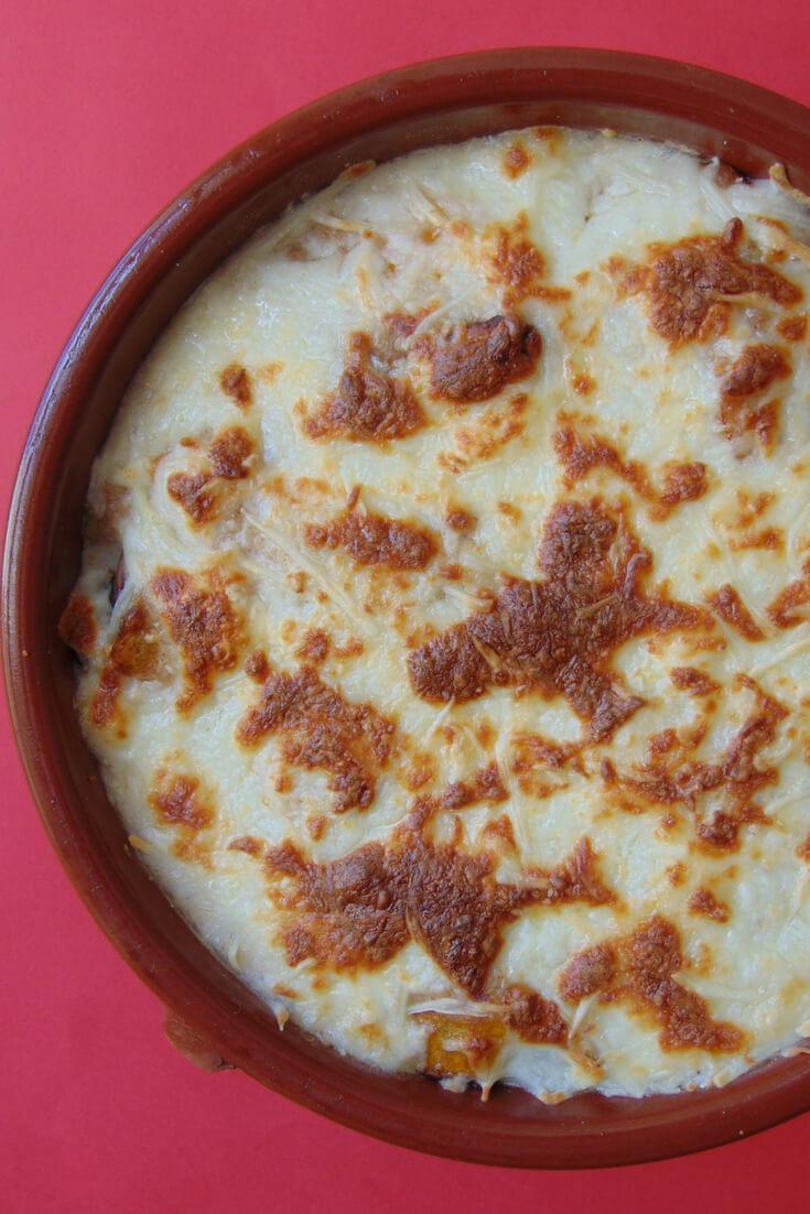 lasaña de calabaza y champiñones vegetariana